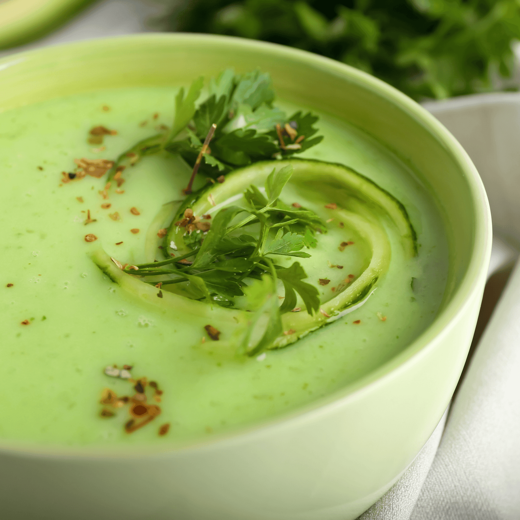 Cucumber & Cilantro Gazpacho - Teri Cochrane